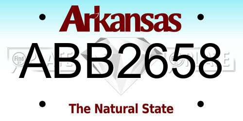 ABB2658 Arkansas License Plate