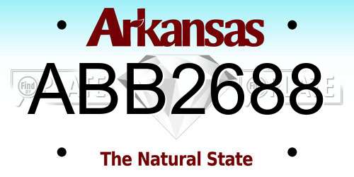 ABB2688 Arkansas License Plate