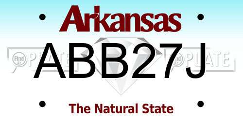 ABB27J Arkansas License Plate
