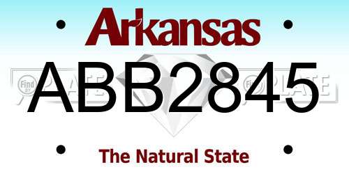 ABB2845 Arkansas License Plate