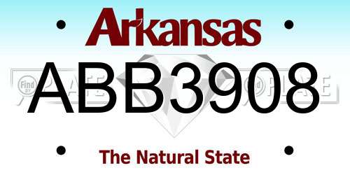 ABB3908 Arkansas License Plate