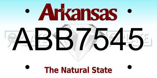 ABB7545 Arkansas License Plate