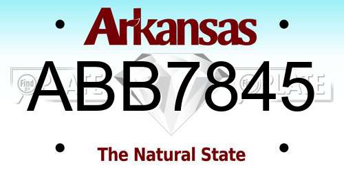 ABB7845 Arkansas License Plate