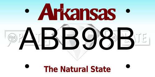 ABB98B Arkansas License Plate