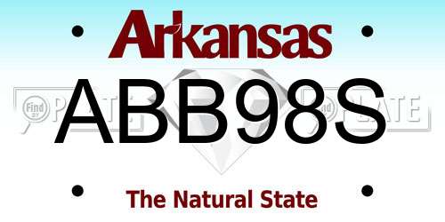 ABB98S Arkansas License Plate