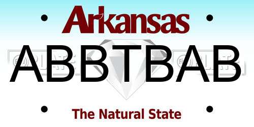 ABBTBAB Arkansas License Plate