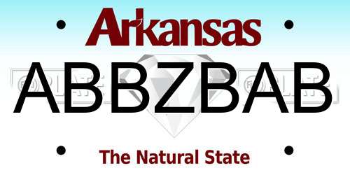 ABBZBAB Arkansas License Plate