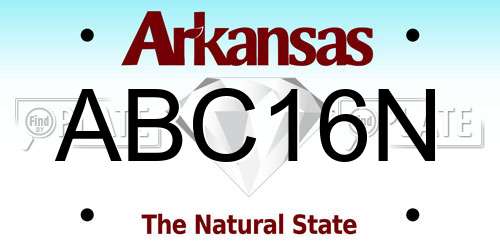 ABC16N Arkansas License Plate
