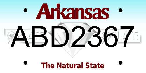 ABD2367 Arkansas License Plate