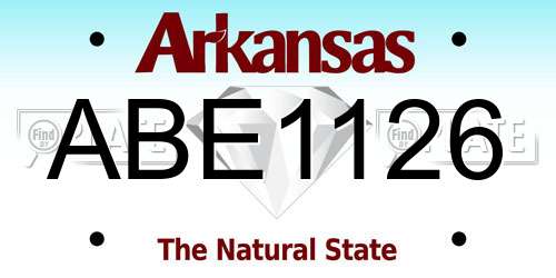 ABE1126 Arkansas License Plate