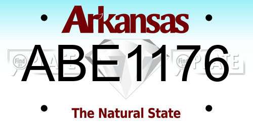 ABE1176 Arkansas License Plate