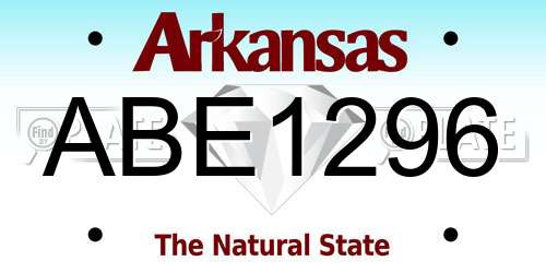 ABE1296 Arkansas License Plate