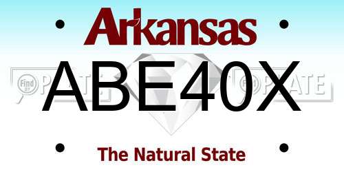 ABE40X Arkansas License Plate