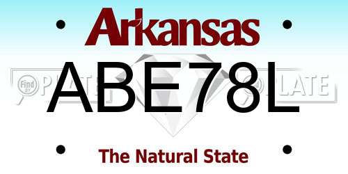 ABE78L Arkansas License Plate
