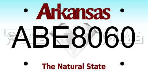 ABE8060 Arkansas License Plate