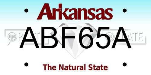 ABF65A Arkansas License Plate