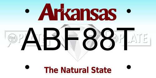 ABF88T Arkansas License Plate