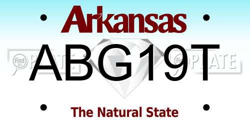 ABG19T Arkansas License Plate