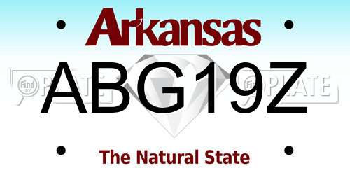 ABG19Z Arkansas License Plate