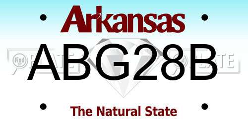 ABG28B Arkansas License Plate