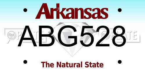 ABG528 Arkansas License Plate