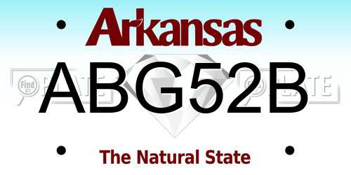 ABG52B Arkansas License Plate