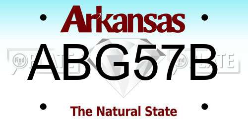 ABG57B Arkansas License Plate