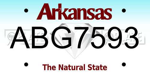 ABG7593 Arkansas License Plate