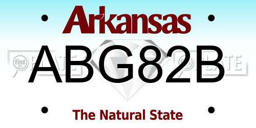 ABG82B Arkansas License Plate