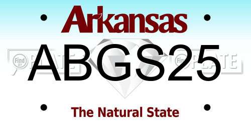 ABGS25 Arkansas License Plate