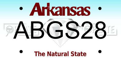 ABGS28 Arkansas License Plate