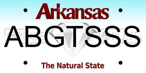 ABGTSSS Arkansas License Plate