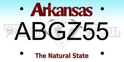 ABGZ55 Arkansas License Plate