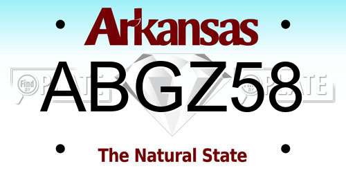 ABGZ58 Arkansas License Plate