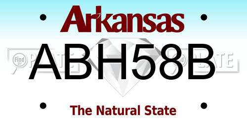 ABH58B Arkansas License Plate