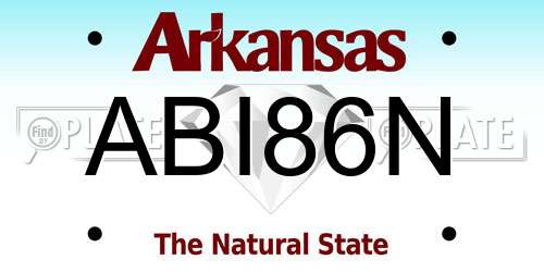 ABI86N Arkansas License Plate