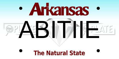 ABITIIE Arkansas License Plate