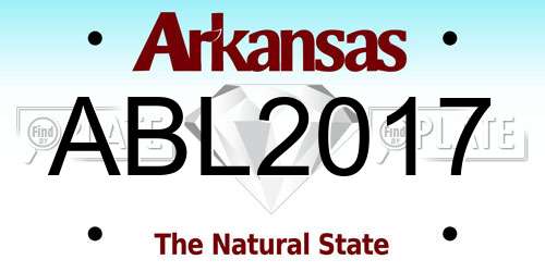 ABL2017 Arkansas License Plate