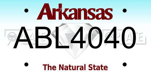 ABL4040 Arkansas License Plate