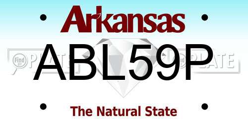 ABL59P Arkansas License Plate