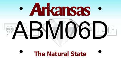 ABM06D Arkansas License Plate