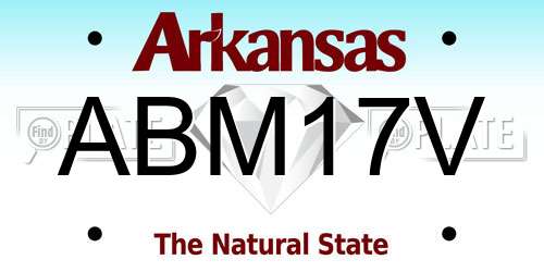 ABM17V Arkansas License Plate