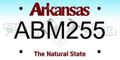 ABM255 Arkansas License Plate