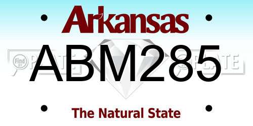 ABM285 Arkansas License Plate