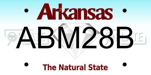 ABM28B Arkansas License Plate