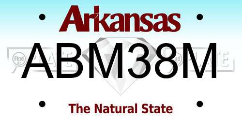 ABM38M Arkansas License Plate