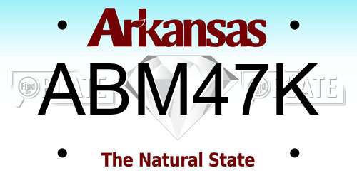 ABM47K Arkansas License Plate