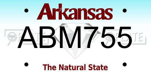 ABM755 Arkansas License Plate