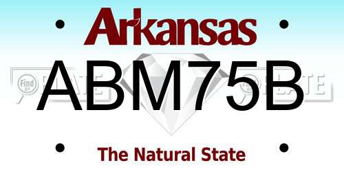ABM75B Arkansas License Plate