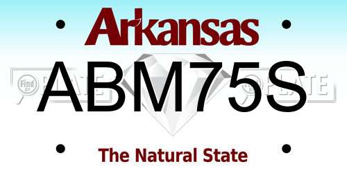 ABM75S Arkansas License Plate